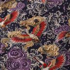 Hawaiian Shirt For Men Lonely Clouds and Free Cranes Print Shirt Camp Collar 100% Cotton By Yakima