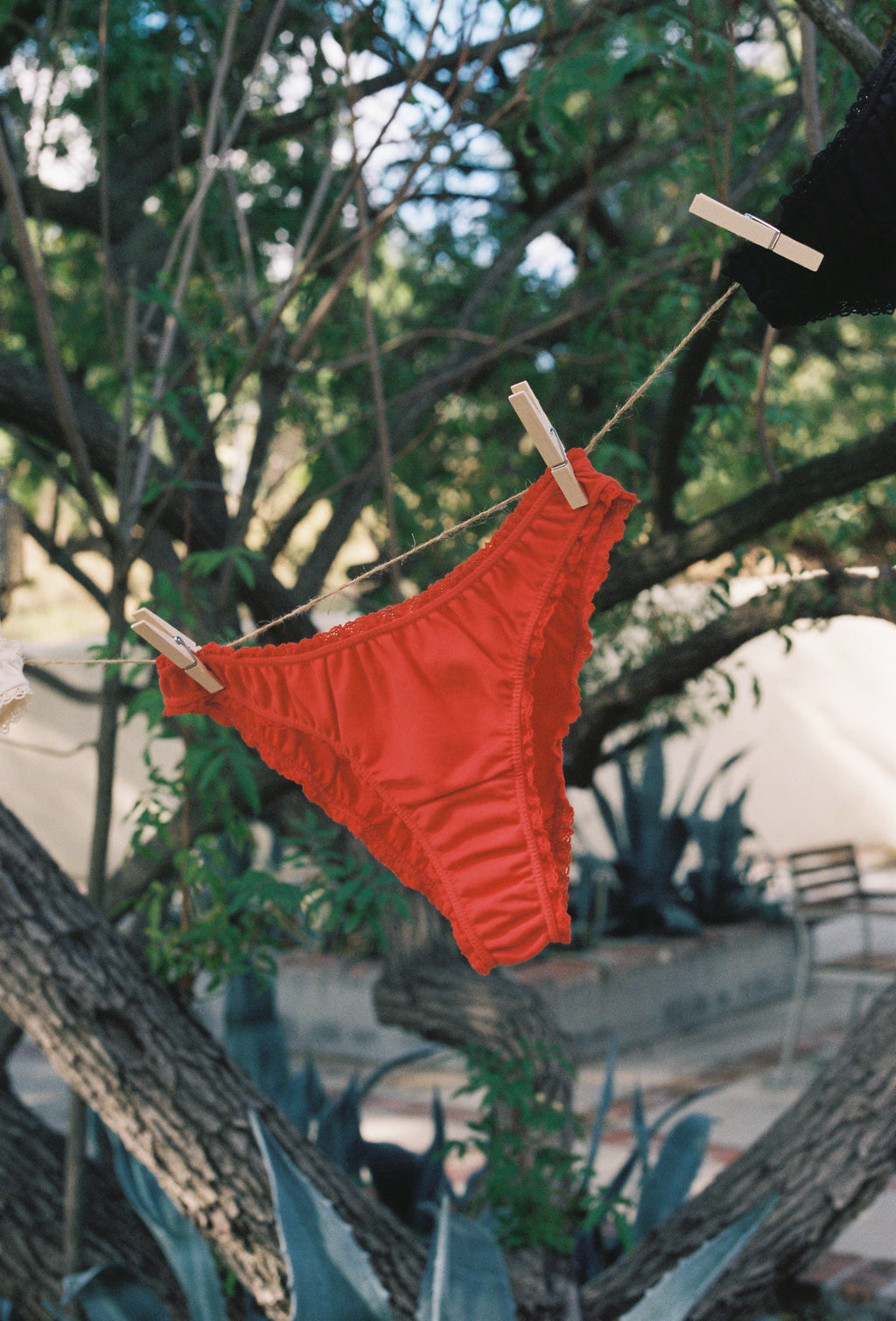 The red frilly panties - 100% organic pima cotton