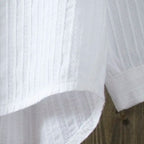 100% cotton white blouse women shirt spring summer elegant V-Neck ladies tops haut femme