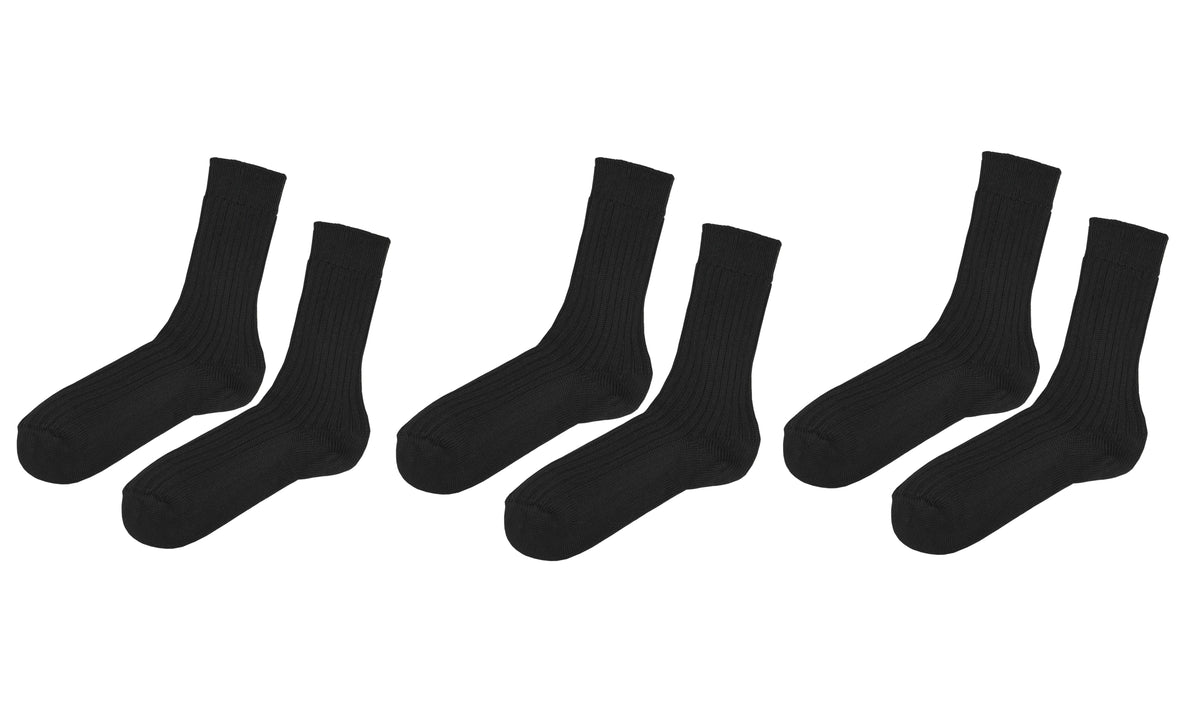 tittimitti® Men’s 100% Organic Cotton Boot Socks 3-Pack – Thick Warm Winter Socks Made in Italy