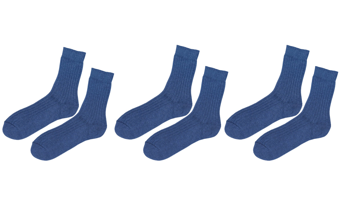 tittimitti® Women’s 100% Organic Cotton Boot Socks 3-Pack – Thick Warm Winter Socks Made in Italy