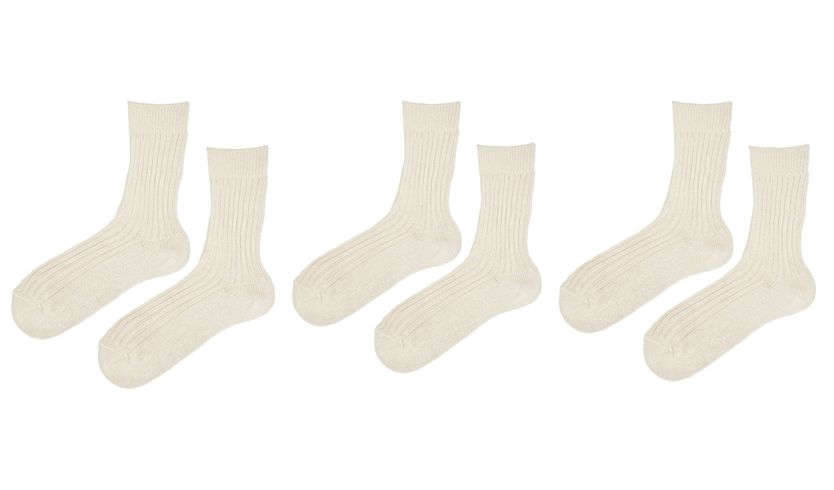 tittimitti® Men’s 100% Organic Cotton Boot Socks 3-Pack – Thick Warm Winter Socks Made in Italy