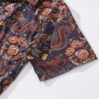 Hawaiian Shirt For Men Embroidered Dragon Pattern Shirt Camp Collar 100% Cotton By Sun