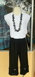 Gail Capri Pant with Pockets! 100% Cotton Gauze