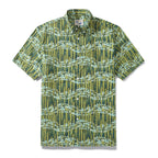 Hawaiian Shirt For Men Cod and Seaweed Print Short Sleeve Cotton Button Down By Amy