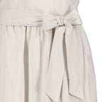 A-Line Organic Dress with Sash Taupe