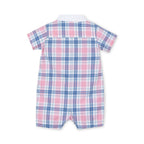 Stretch Organic Poplin Button Front Romper
