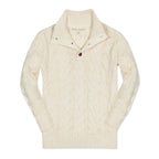 Organic Mock Neck Cable Sweater - Baby