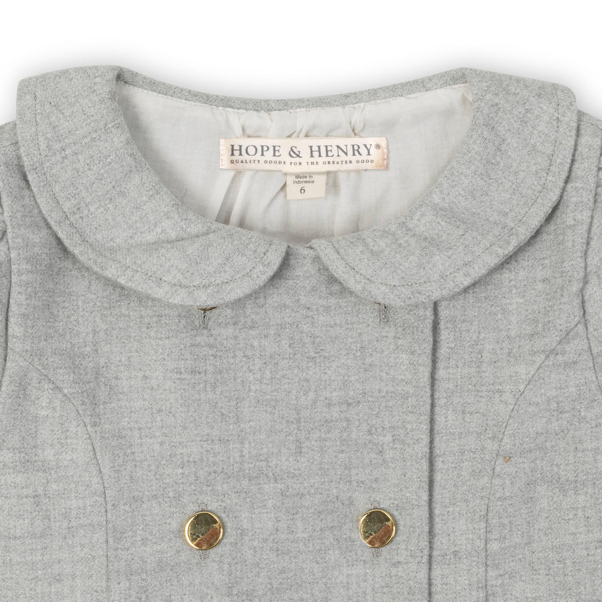 Organic Double Breasted Flannel Dress