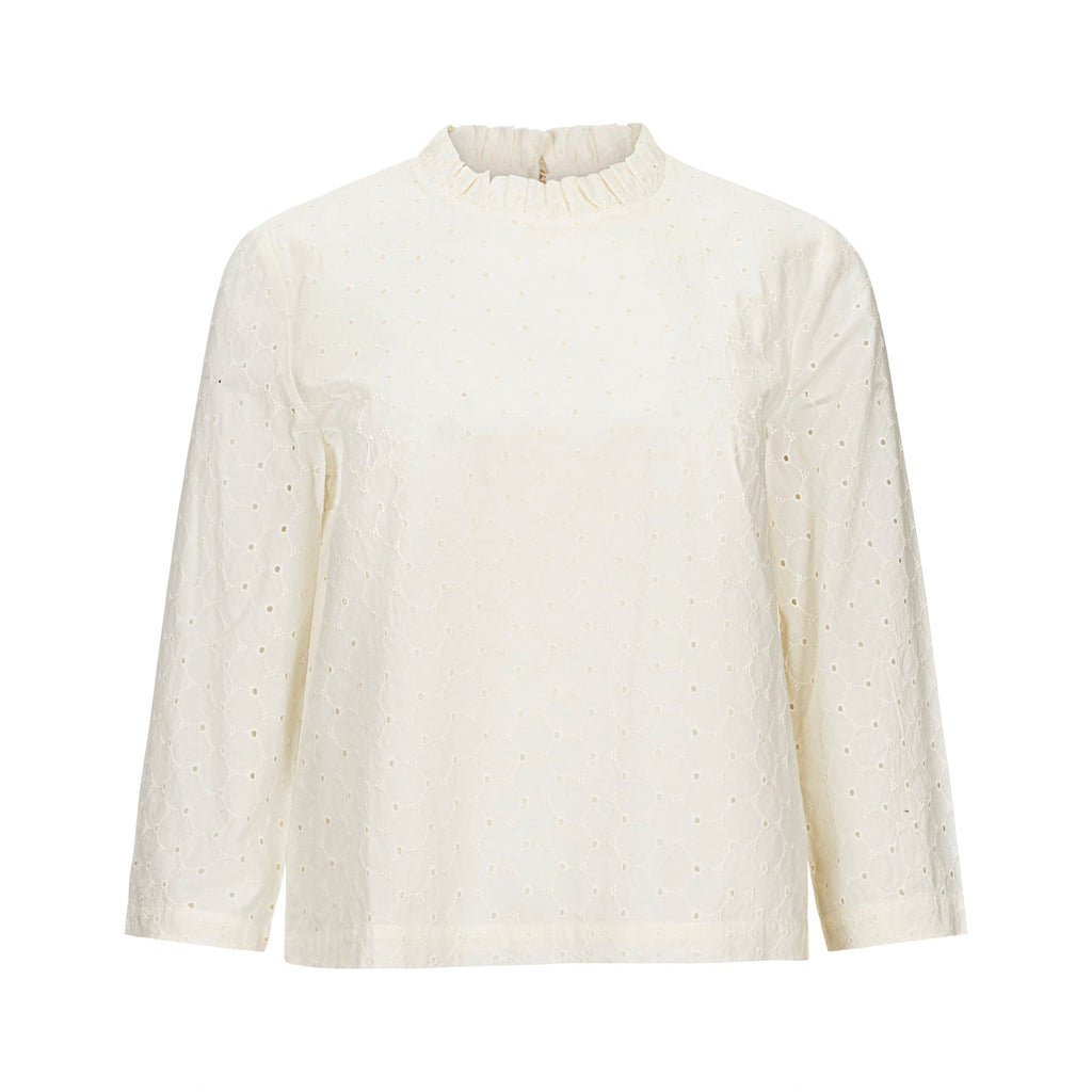 Organic Ruffle Neck Top