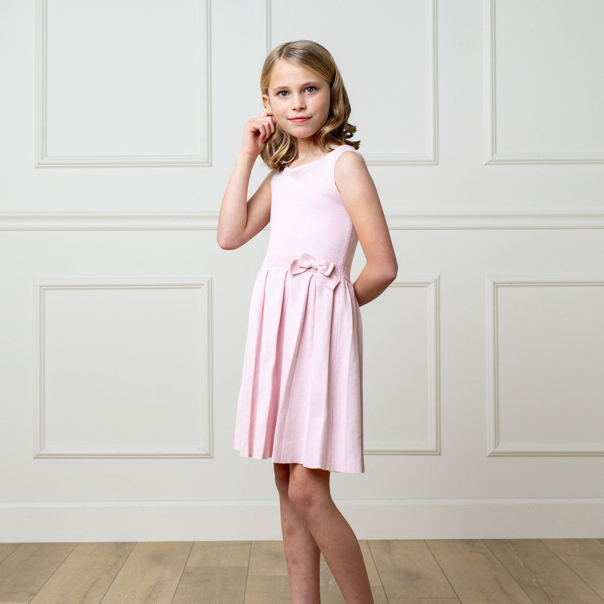 Organic Pleated Sweater Dress