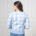 Organic Intarsia Sweater Cardigan
