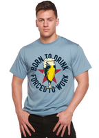 Born to Drink Men's Bamboo Viscose/Organic Cotton Short Sleeve Graphic T-Shirt