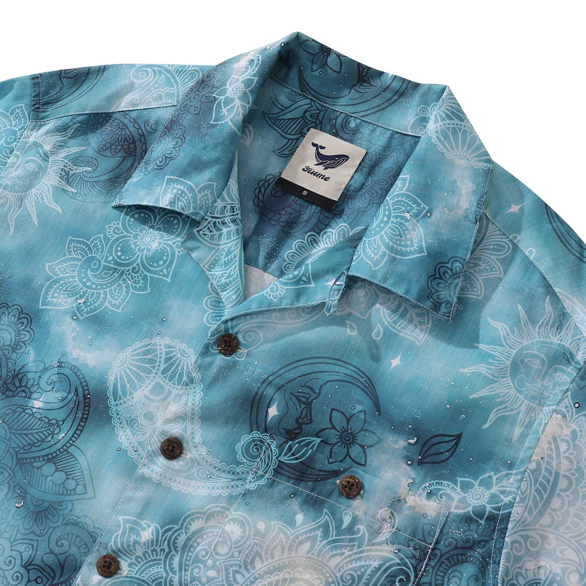 Hawaiian Shirt For Men A Paisley Dream Print Shirt Camp Collar 100% Cotton Shirt By Sun