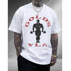 Gold's Gym Weightlifting Graphic Tee – Men's 100% Cotton Bodybuilding T-Shirt