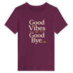 Good Vibes Or Good Bye Energy Check Women's Cotton T-Shirt