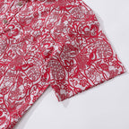 Hawaiian Shirt For Men Paper-Cut Painting Button-down Shirt Short Sleeve 100% Cotton Shirt By Yakima