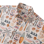 Long Sleeve Hawaiian Shirt For Men Tiki Beach By House of Haricot Cotton Button-down Aloha Shirt