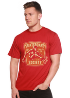 Skateboard Society Men's Bamboo Viscose/Organic Cotton Short Sleeve Graphic T-Shirt