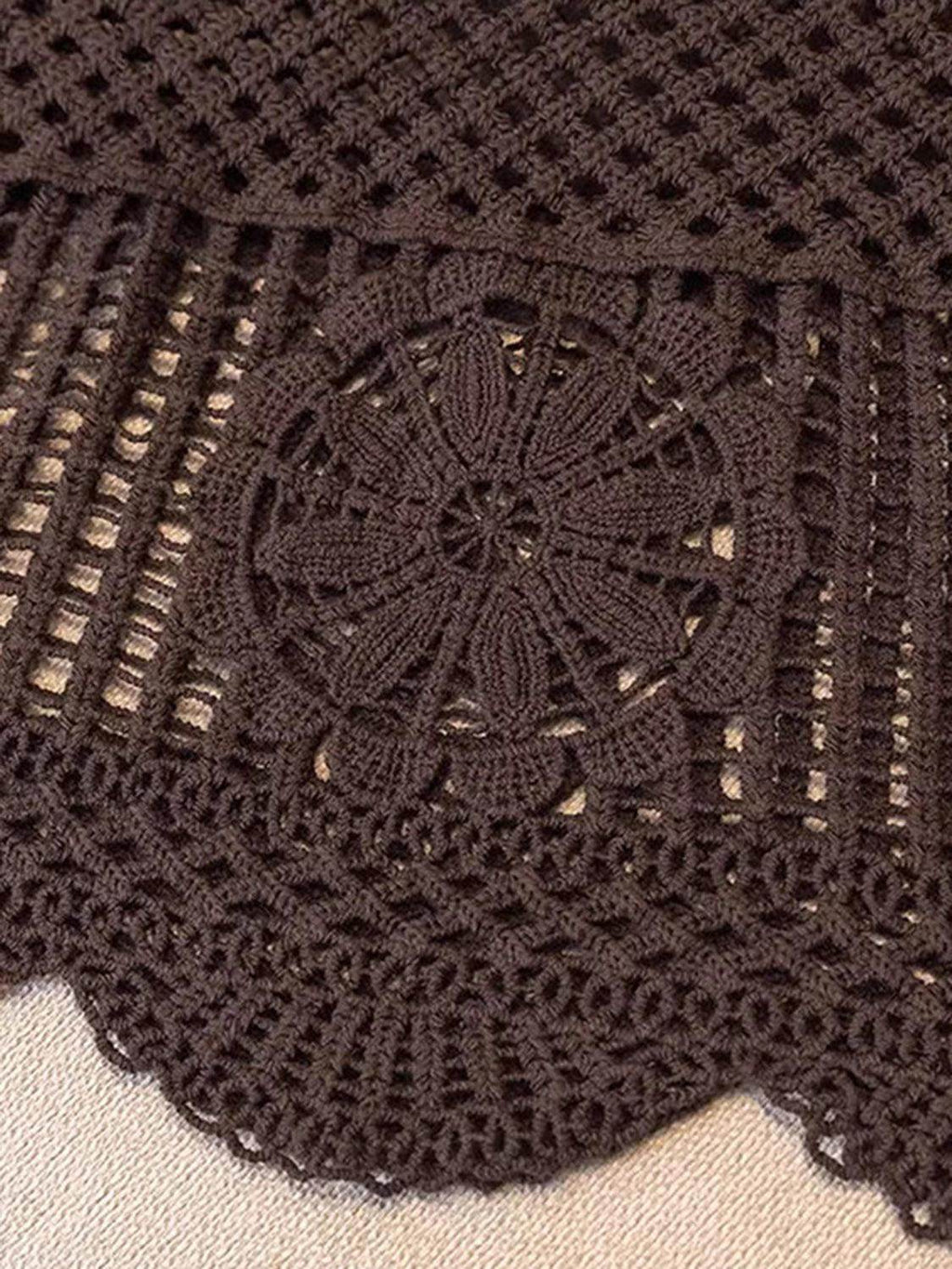Openwork Scoop Neck Tank for Women in Sheer Cotton Style