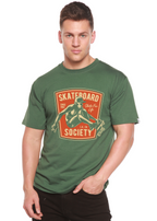 Skateboard Society Men's Bamboo Viscose/Organic Cotton Short Sleeve Graphic T-Shirt