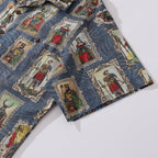 Hawaiian Shirt For Men The Twelve Main Gods Print Shirt Camp Collar 100% Cotton By Sun