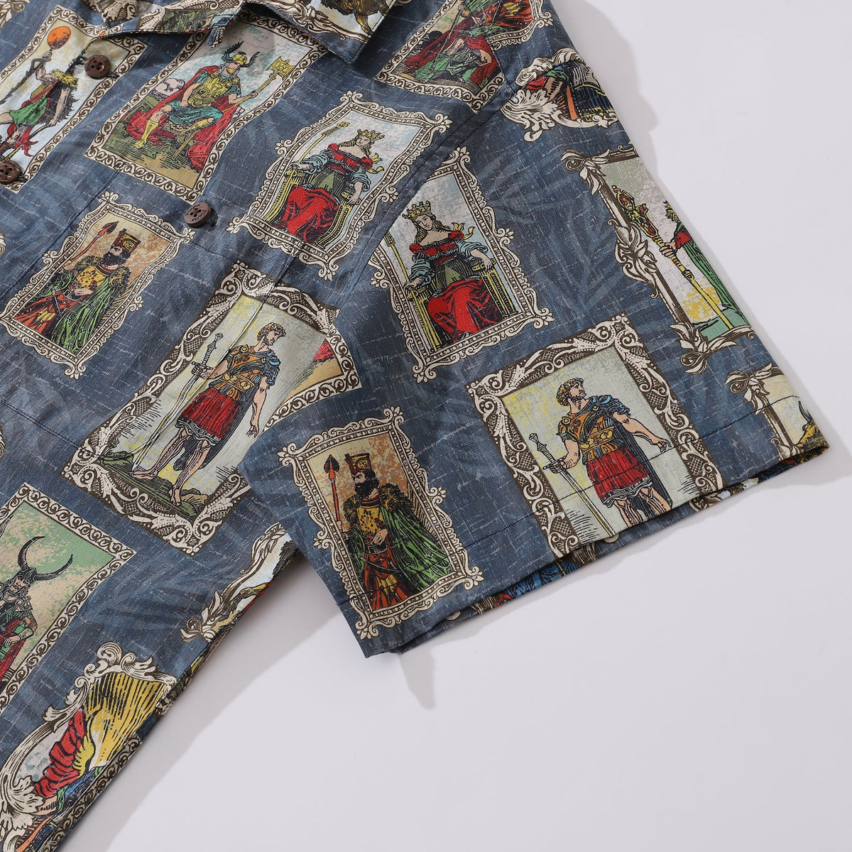 Hawaiian Shirt For Men The Twelve Main Gods Print Shirt Camp Collar 100% Cotton By Sun