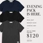 Evening Pack Four Corners Organic V-Neck Tees  - Three Pack (Save $75)