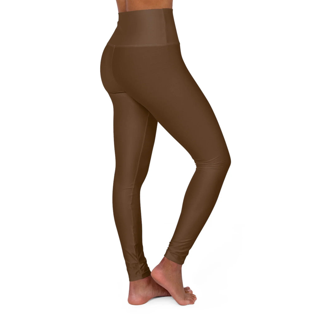🌿 Organic Cotton Yoga Pants Brown – High-Waisted, Breathable, Sustainable Activewear