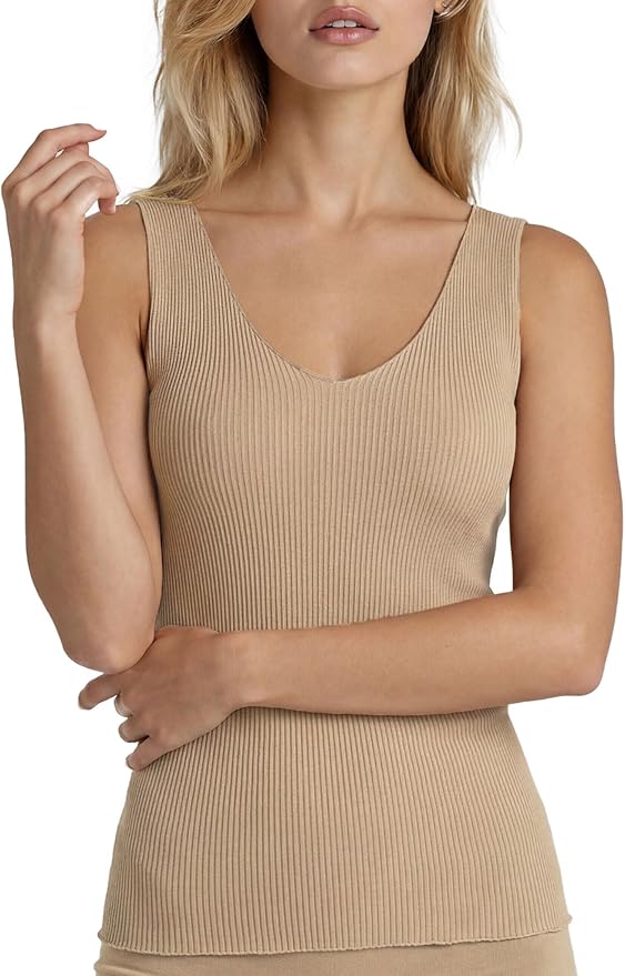 BASIC COTTON Free Spirit Premium Quality 100% Cotton Women's Tank Top. Proudly Made in Italy (603)