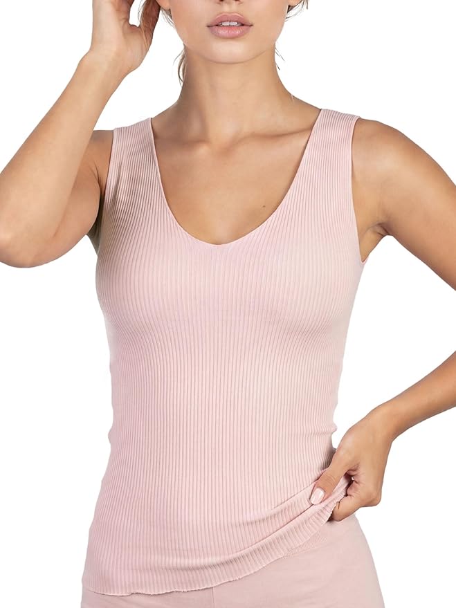 BASIC COTTON Free Spirit Premium Quality 100% Cotton Women's Tank Top. Proudly Made in Italy (603)