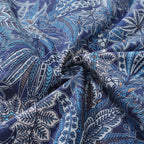 Hawaiian Shirt For Men Tropical Blues Print Shirt Camp Collar 100% Cotton Shirt By Cigar