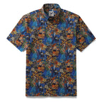 Hawaiian Shirt For Men Leisure time Button-down Short Sleeve 100% Cotton Shirt By Seven