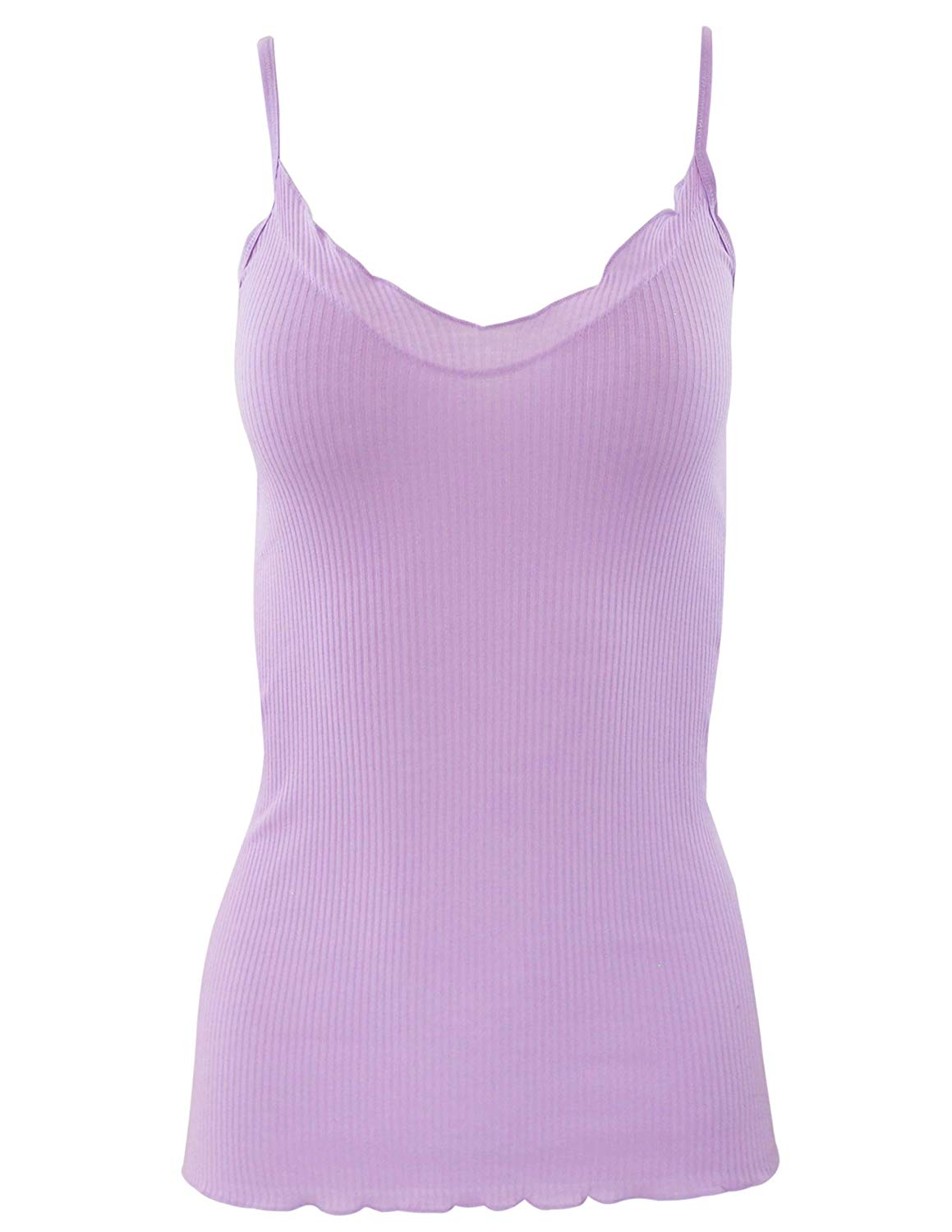 BASIC COTTON Free Spirit Premium Quality 100% Cotton Women's Spaghetti Straps Top Made in Italy (601)
