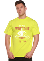 The Real Workout Men's Bamboo Viscose/Organic Cotton Short Sleeve Graphic T-Shirt