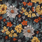 Hawaiian Shirt For Men Autumn Garden Print Shirt Camp Collar 100% Cotton By Sherry