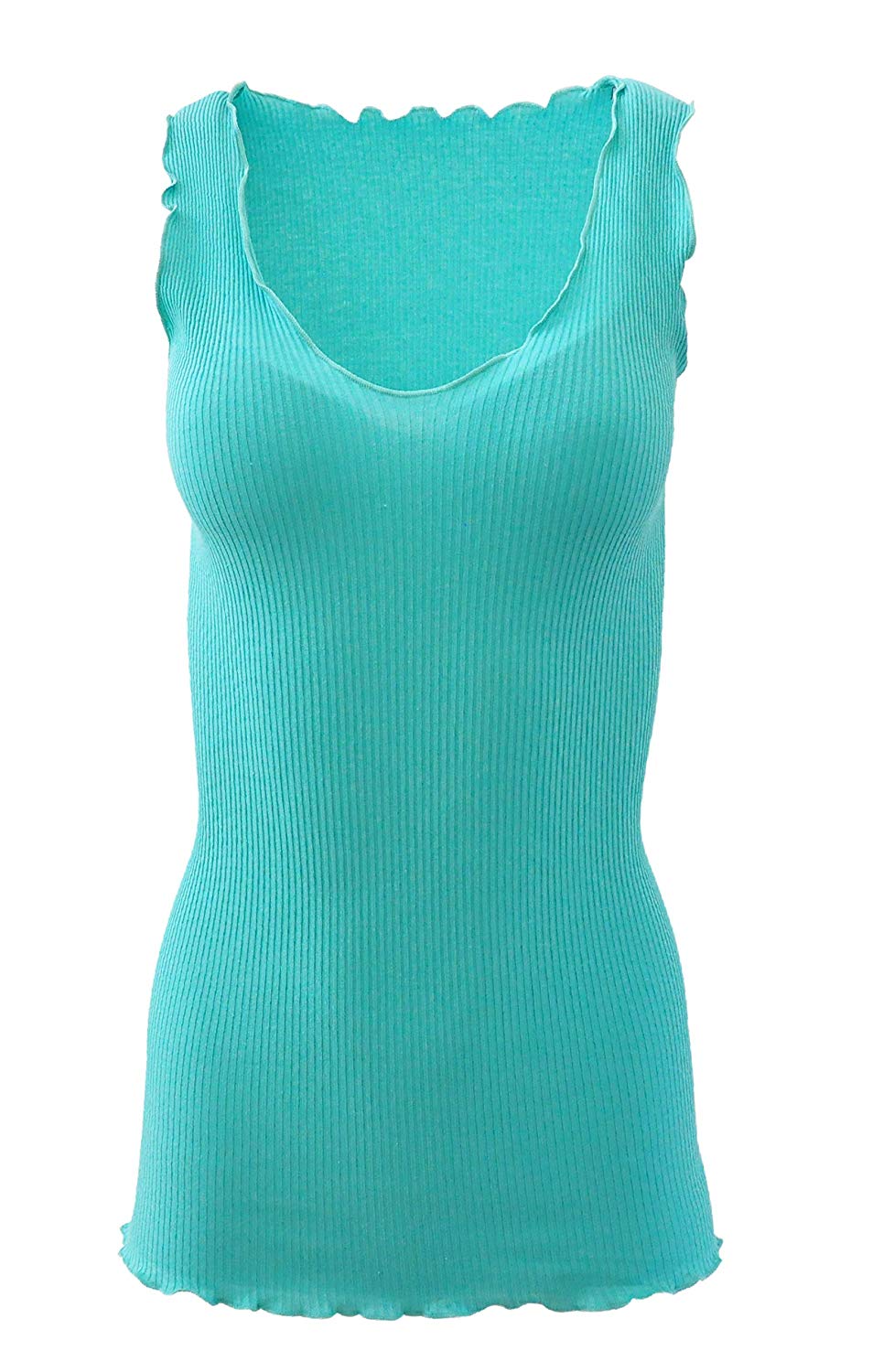 BASIC COTTON Free Spirit Premium Quality 100% Cotton Women's Tank Top. Proudly Made in Italy (603)