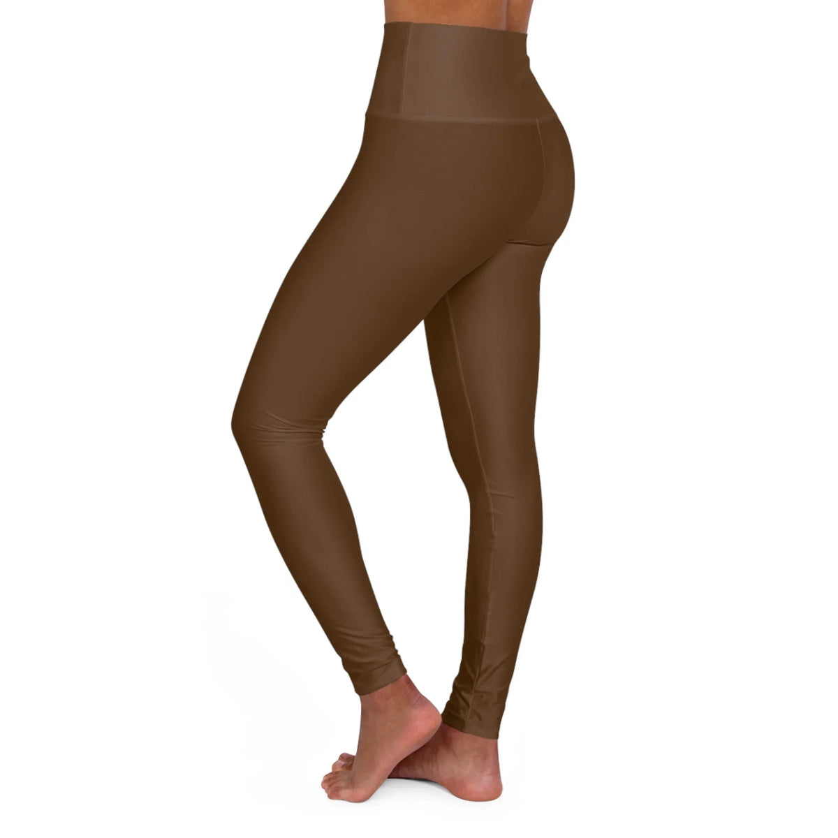 🌿 Organic Cotton Yoga Pants Brown – High-Waisted, Breathable, Sustainable Activewear