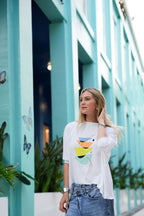 Pima Cotton "Mid Century" Luxury Boxy Tee - As Shown