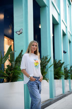 Pima Cotton "Mid Century" Luxury Boxy Tee - As Shown