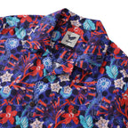 Summer Hawaiian Shirt For Men The Big Dive By Lucille Pattern Print Shirt Camp Collar 100% Cotton