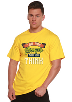 You Are Stronger Than You Think Men's Bamboo Viscose/Organic Cotton Short Sleeve Graphic T-Shirt
