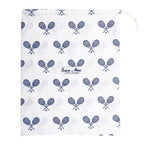 Men's Tennis Navy Sleep Shorts - Organic Cotton Poplin