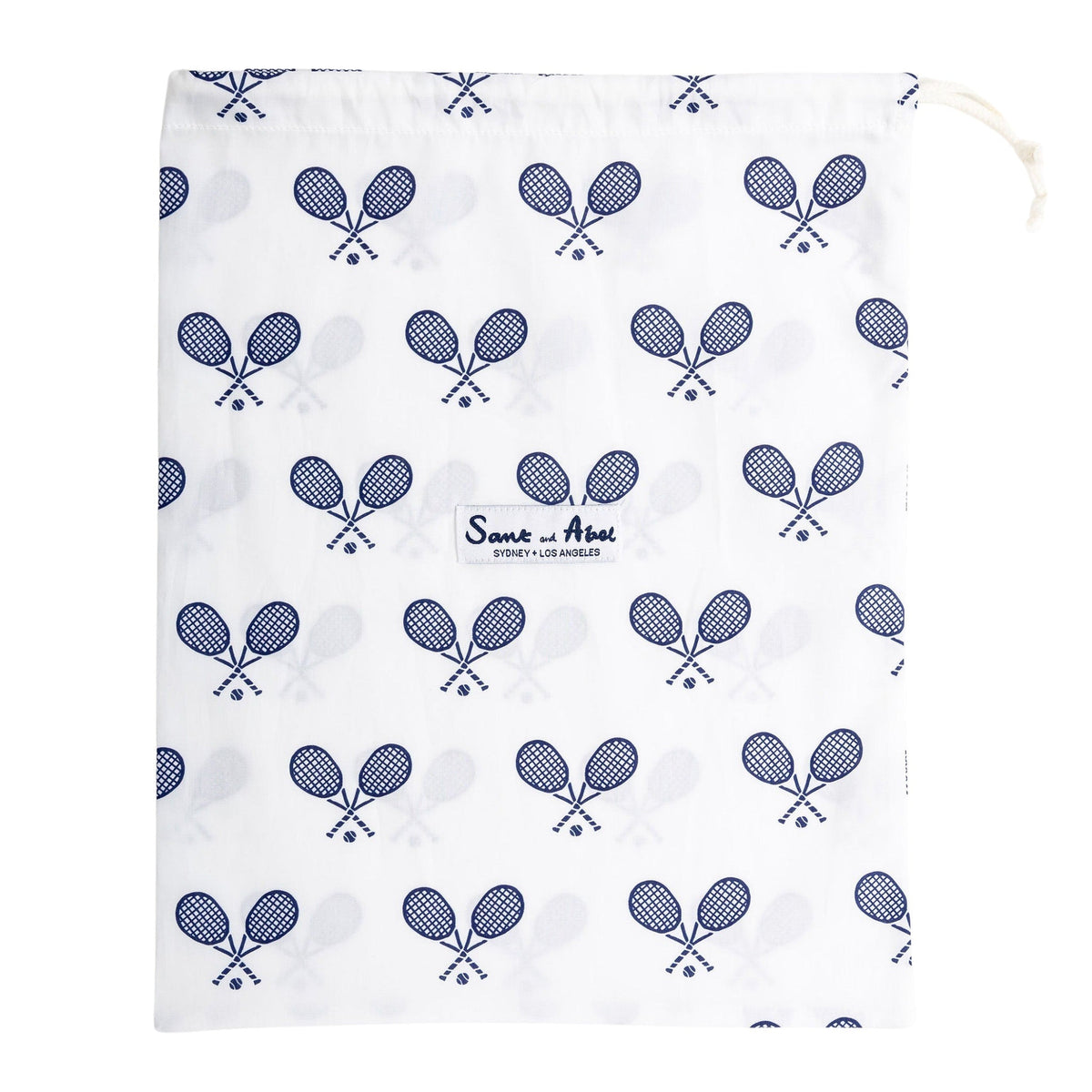 Men's Tennis Navy Sleep Shorts - Organic Cotton Poplin