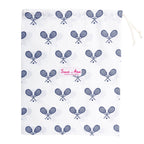 Women's Tennis Navy Short PJ Set - Organic Cotton Poplin