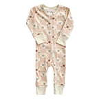 GOTS Certified Organic Cotton Zippy - Checkered Bear