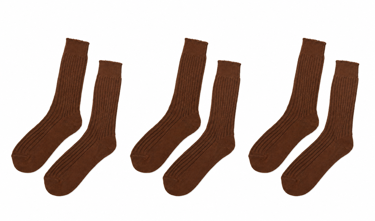 tittimitti® Men’s 100% Organic Cotton Boot Socks 3-Pack – Thick Warm Winter Socks Made in Italy