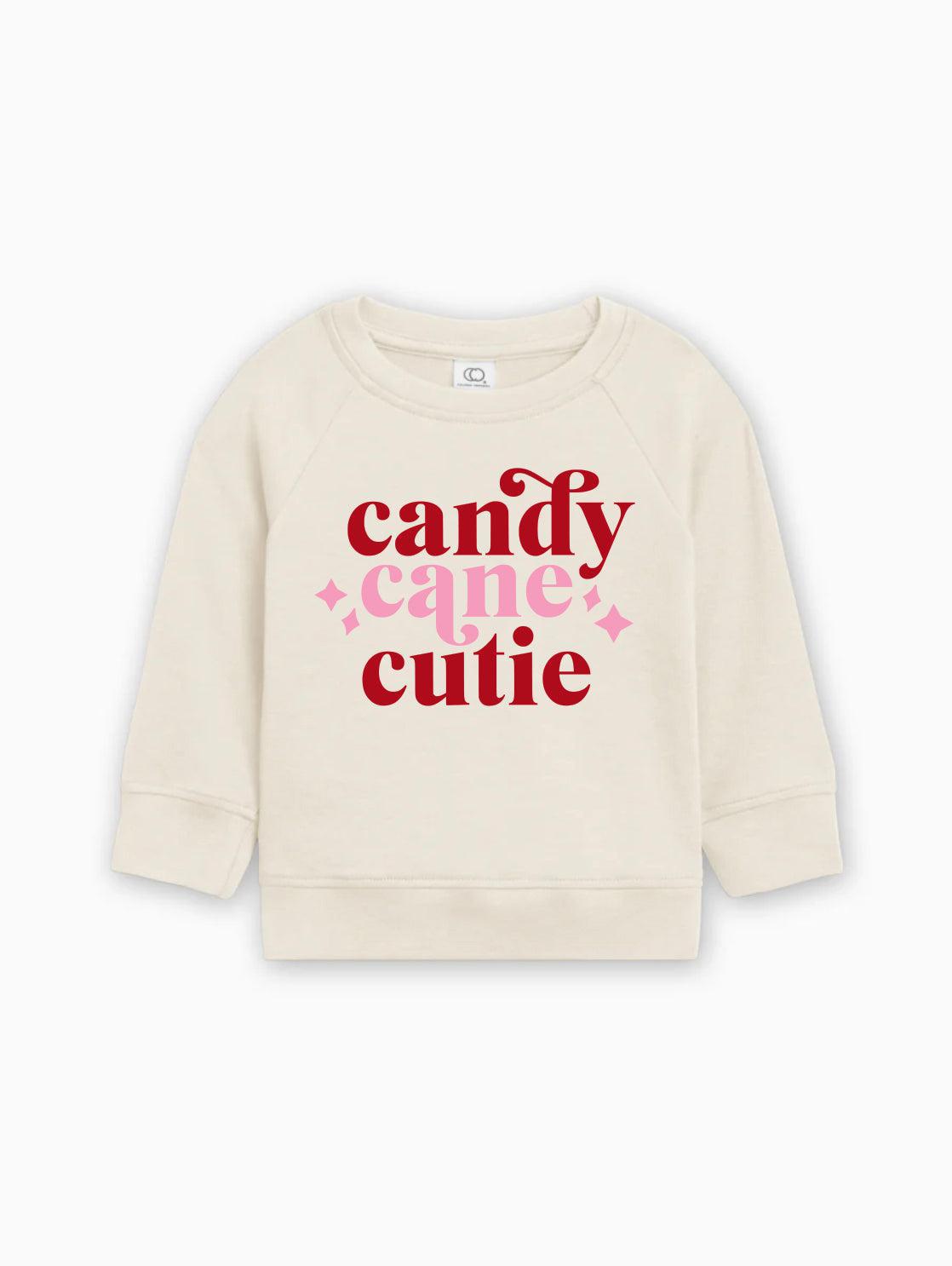 Candy Cane Cutie Christmas Organic cotton Baby Toddler Pullover