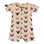 GOTS Certified Organic Cotton Short Sleeve Romper - Chihuahua