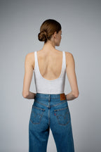 AVA ORGANIC COTTON BRA TANK TOP IN WHITE